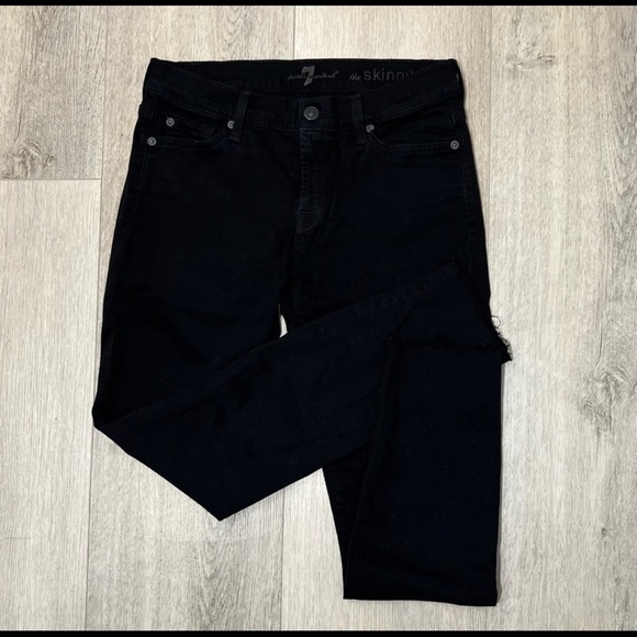 7 for all Mankind Black Jeans Size 27 - Picture 2 of 4
